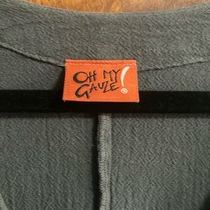 oh my Gauze blouse, gray color